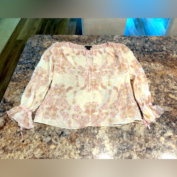 The Limited Tops - Women’s The Limited silk Floral Pink Blouse